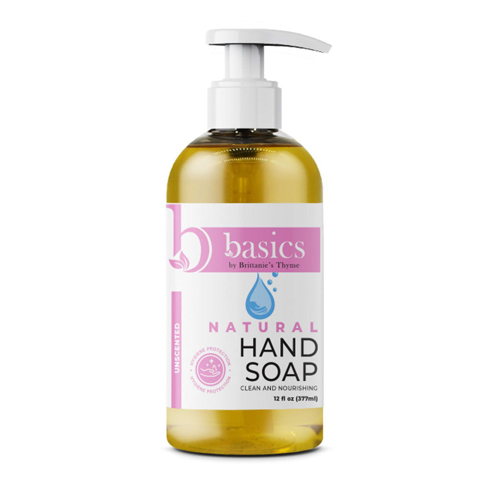 Brittanies Thyme Basics Unscented Natural Hand Soap, 12 Oz